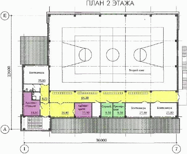 План спортивного зала